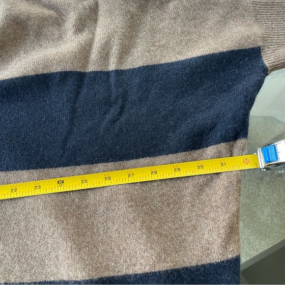 Minnie Rose Sweater Womens Cashmere Dolman Sleeve Size XS S Brown Black Boxy - Picture 4 of 8